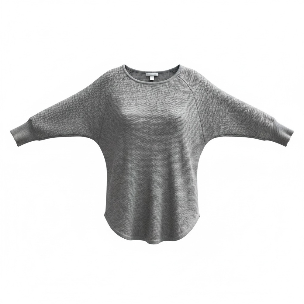 New York & Company Gray Dolman Knit Sweater Size L